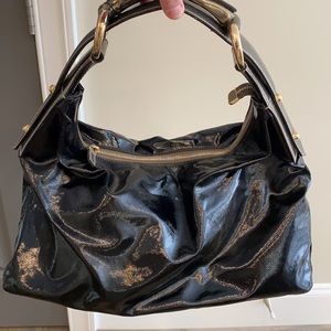 Gucci Vintage Patent Leather Horse-Bit Purse